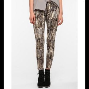 BDG Feather Print Skinny Jeans